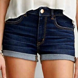 American Eagle Dark Wash Super Stretch Jean shorts size 8
